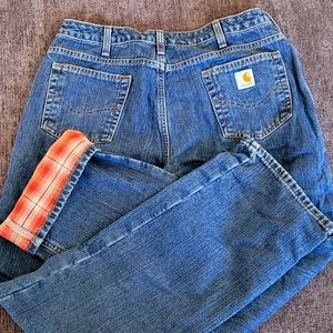 Carhartt flannel lined jeans